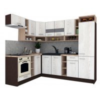 Bucatarie de Colt COSSY NEW 180-250 ST., Wenge / Decor K010
